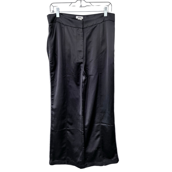 Jason Wu Black Wide Leg Rhinestone Atlas Pants Size 8 Pockets Women's High Rise - Picture 1 of 7